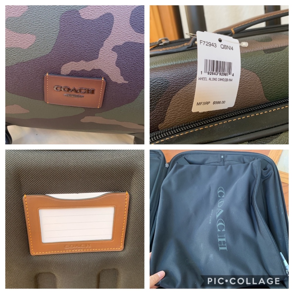 NWT COACH Wheeled Carry on with Camo Print - Picture 7 of 8